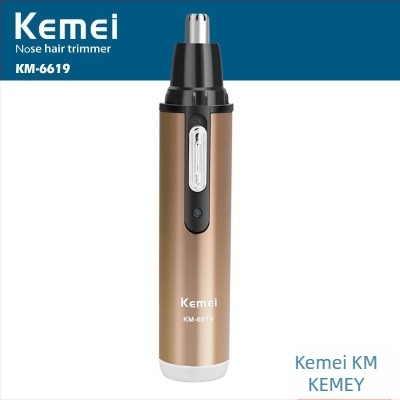 Kemei KM-6619 Električni trimer za nosne dlačice, Punjivi, ABS kućište, 0,093 kg, Nije moguće prati vodom