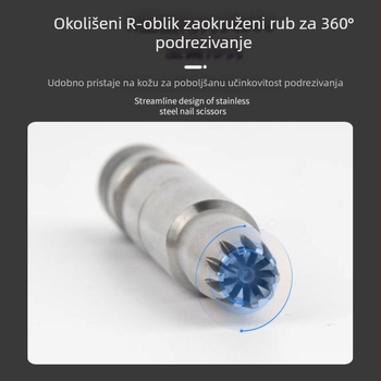 Trimer za nosne dlačice – nehrđajući čelik, prenosiv, potpuno periv, oštar rez
