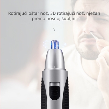 Trimer nosnih dlačica – kompaktan, prenosiv, mini; nije za pranje vodom