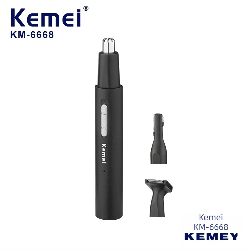 KM-6668 Kemei USB troj-in-1 kompaktni trimer za nosne dlake, bočne linije i obrve