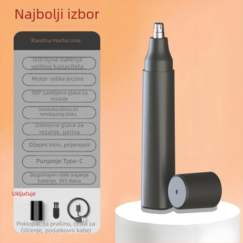 Type-C punjivi električni trimer za nos