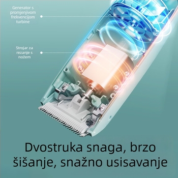 HK988 Prijenosni dječji šišač kose s automatskim usisavanjem
