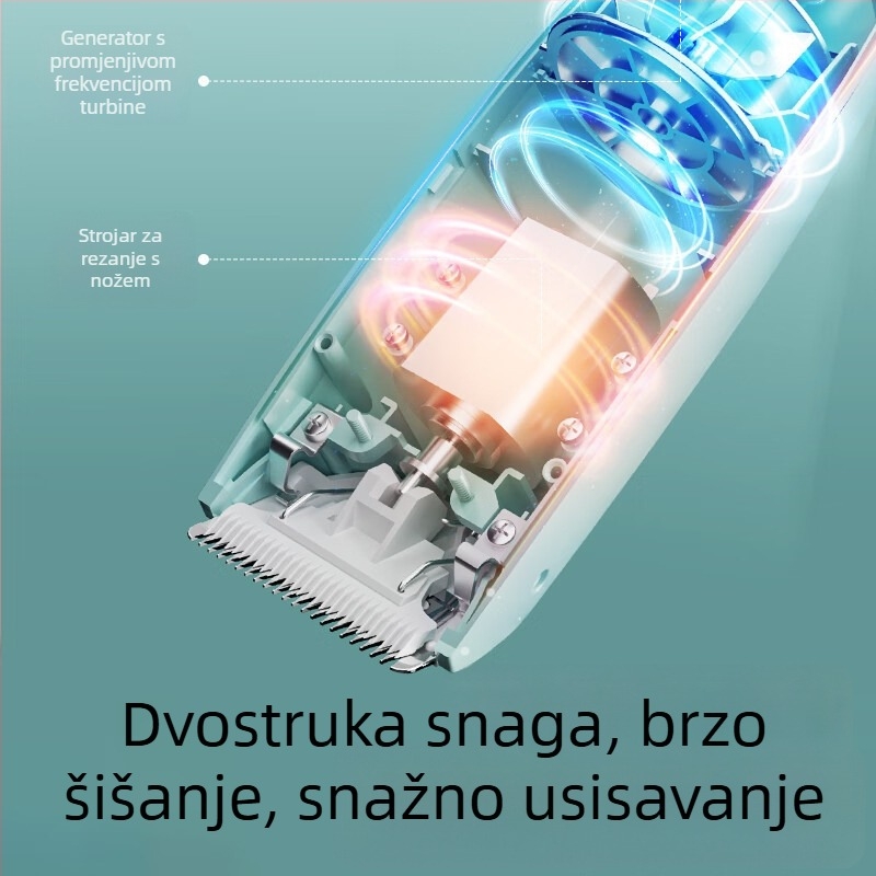 HK988 Prijenosni dječji šišač kose s automatskim usisavanjem
