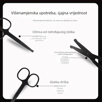 Nehrđajući čelični trimer nosnih dlačica s okruglom glavom, ručni, periv, za muškarce i žene