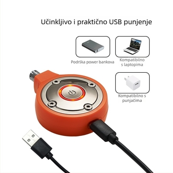 Kompaktni električni trimer za nosne dlačice s ugrađenom baterijom, trajanje rada više od 7 dana, vrijeme punjenja 1,5 h