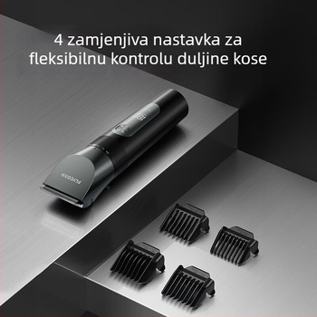 Električni uređaj za šišanje kose s bezčetkasti motorom, keramičnim noževima, vodootporan i potpuno periv za kućnu upotrebu