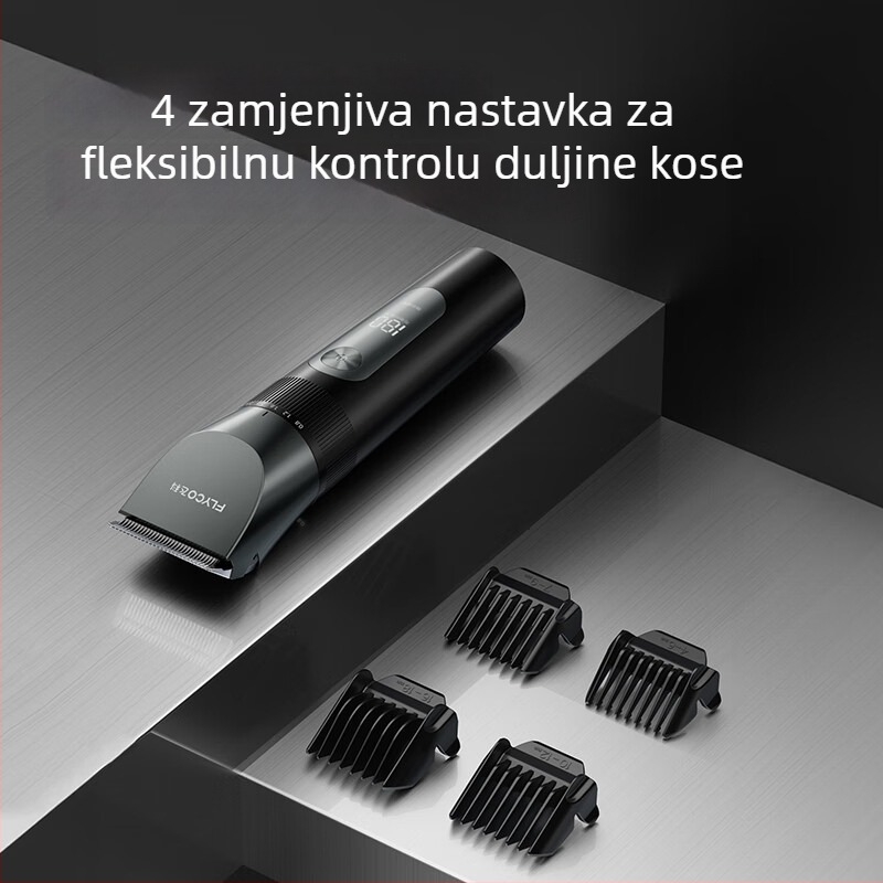 Električni uređaj za šišanje kose s bezčetkasti motorom, keramičnim noževima, vodootporan i potpuno periv za kućnu upotrebu