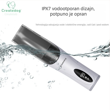 Dječji električni šišač za kosu s keramičkom oštricom, brush motor, ugrađena punjiva baterija 500–800 mAh, vodootporan i periv, do 1 sat rada