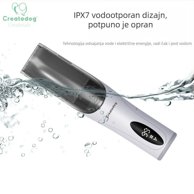 Dječji električni šišač za kosu s keramičkom oštricom, brush motor, ugrađena punjiva baterija 500–800 mAh, vodootporan i periv, do 1 sat rada