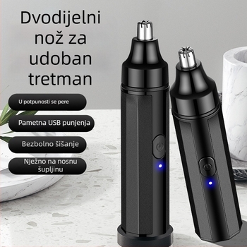 Geelyilai 5056 Trimer za nosne dlake – Punjiv, Ugrađen baterija, Odvojiva oštrica za pranje pod vodom, Kapacitet baterije 100–300 mAh, Život baterije preko 30 dana