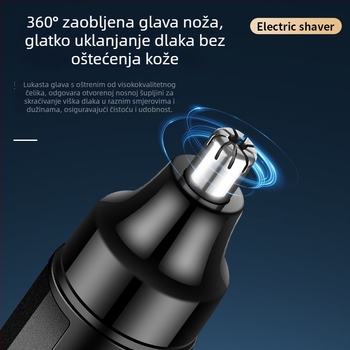 Geelyilai 5056 Trimer za nosne dlake – Punjiv, Ugrađen baterija, Odvojiva oštrica za pranje pod vodom, Kapacitet baterije 100–300 mAh, Život baterije preko 30 dana