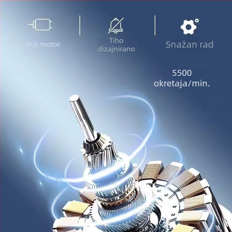 Real Man 907 Električni šišač za kosu za kućnu upotrebu, punjiva baterija, vodootporan, oštrica od nehrđajućeg čelika, odvojiva i periva