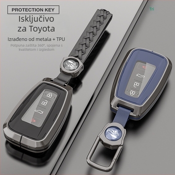 Kućište za ključ Toyota – cinkova legura + TPU, vrhunski stil, prilagodljiva obrada, serija H, licencirana privatna marka