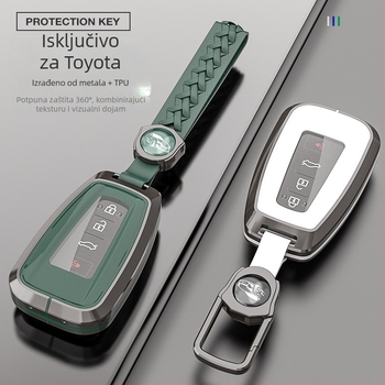 Kućište za ključ Toyota – cinkova legura + TPU, vrhunski stil, prilagodljiva obrada, serija H, licencirana privatna marka