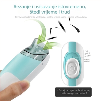 Milody dječji električni šišač kose – punjivi, vodootporni, keramički oštrica, ugrađena baterija 500-800 mAh, buka 46-70 dB