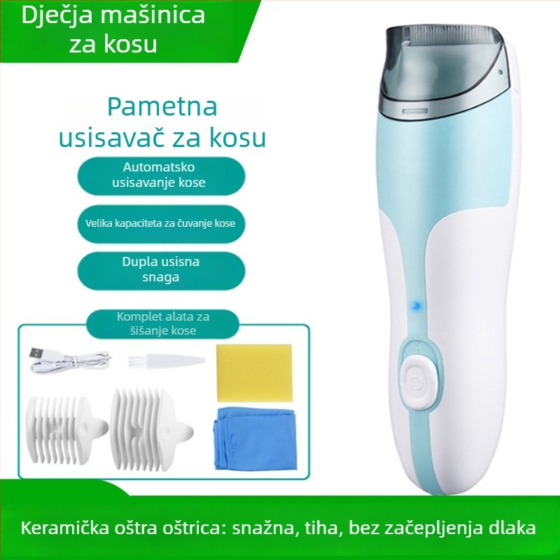 Milody dječji električni šišač kose – punjivi, vodootporni, keramički oštrica, ugrađena baterija 500-800 mAh, buka 46-70 dB