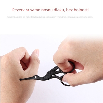 Trim za nosne dlačice i škare za obrve - nehrđajući čelik, ručno upravljanje, kozmetički alati