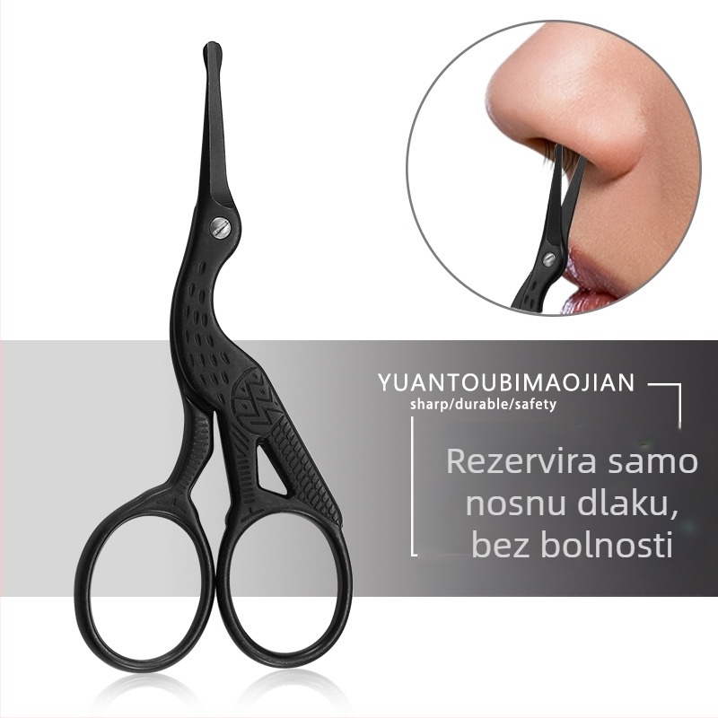 Trim za nosne dlačice i škare za obrve - nehrđajući čelik, ručno upravljanje, kozmetički alati