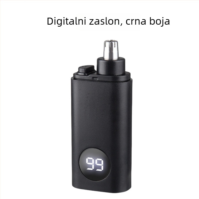 Električni trimer za nosne dlačice s ugrađenom baterijom, napajanje iz mreže