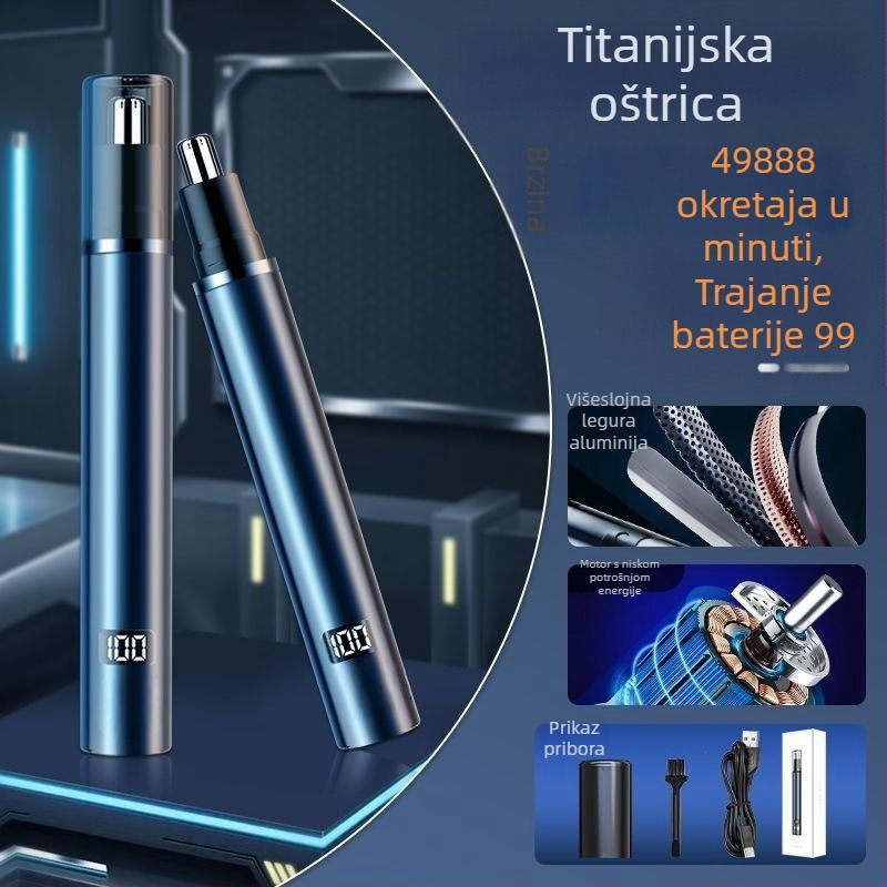 Električni trimer nosnih dlačica za muškarce i žene