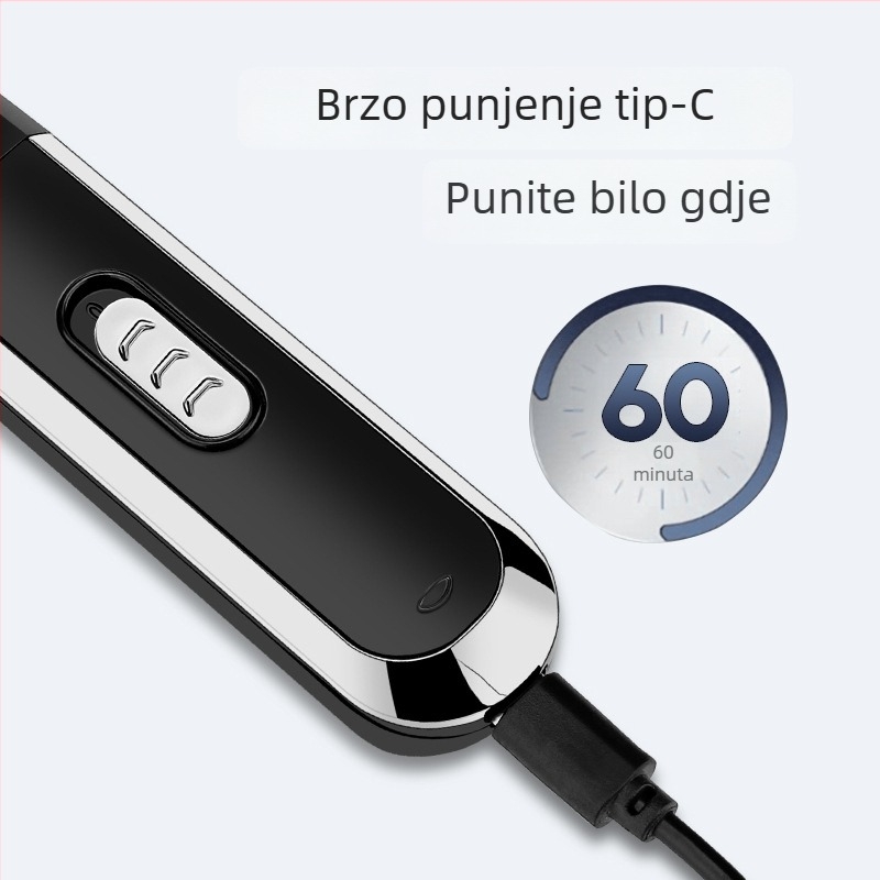 RESUXI Višenamjenski električni set za brijanje — trimer za nos, oblikovač obrva i kućni uređaj za šišanje kose; punjiv, potpuno periv, ugrađena baterija 500-800 mAh, model HP-315/HP-313