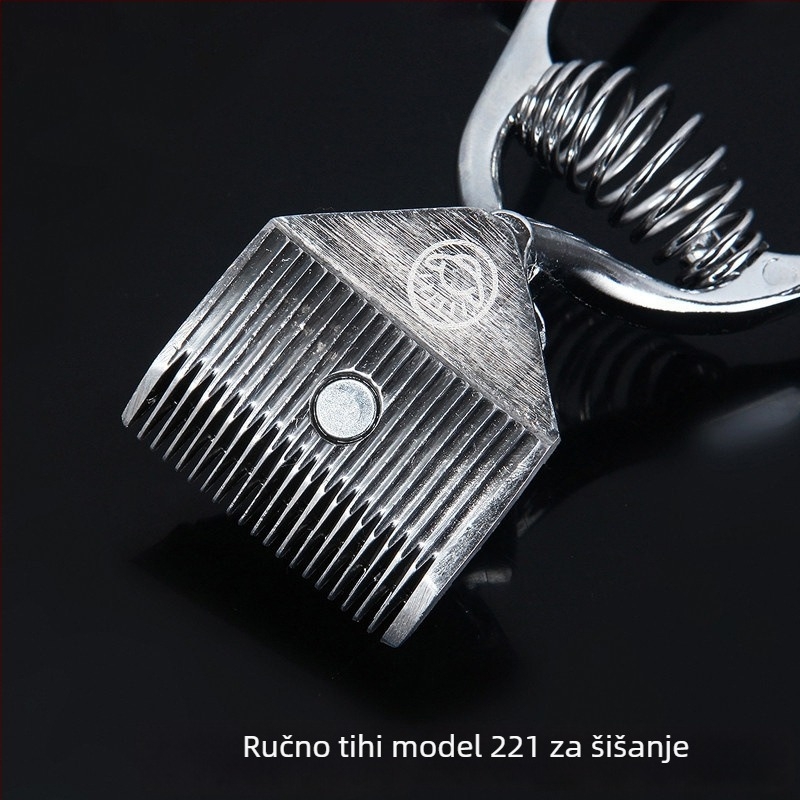Bežični uređaj za šišanje kose s titanijskim nožem, tih rad do 36 dB, baterija 6000 mAh (zamjenjiva), autonomija 3–6 sati, četkasti motor