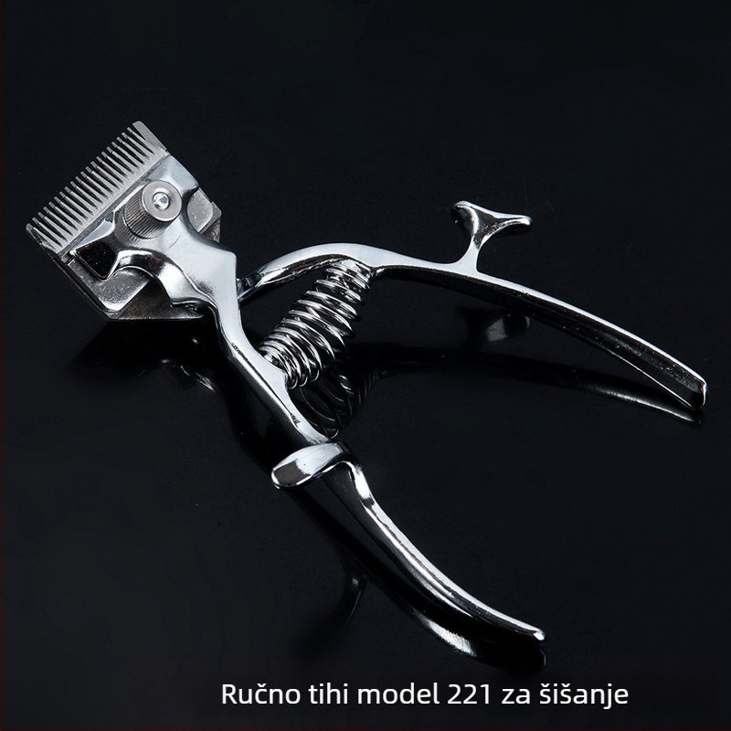 Bežični uređaj za šišanje kose s titanijskim nožem, tih rad do 36 dB, baterija 6000 mAh (zamjenjiva), autonomija 3–6 sati, četkasti motor