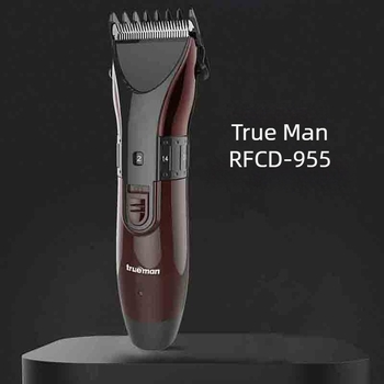 Trueman Real Man bežični električni podšišač za kosu, titanijumska oštrica, ravna glava, za odrasle i djecu