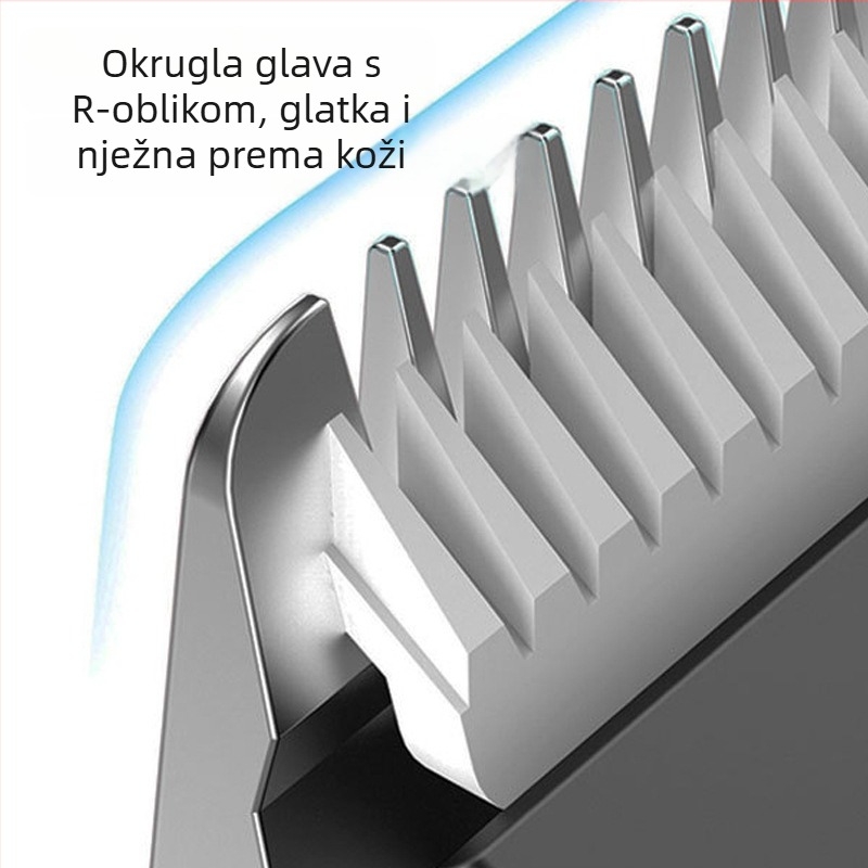 VOAUN/Wolang Žični električni šišač za kosu – profesionalni, napajanje iz mreže, četkasti motor, oštrice od nehrđajućeg čelika, buka 46–70 dB