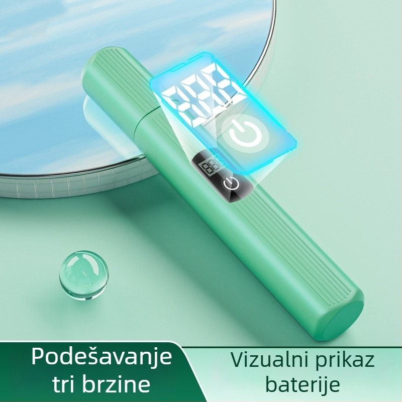 Električni trimer za nosne dlačice, ABS kućište, ugrađena punjiva baterija, kapacitet baterije 100–300 mAh, autonomija više od 7 dana