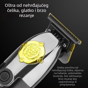 Bežični uređaj za šišanje kose s motorom bez četkica, keramičke oštrice, ugrađena baterija 2000–4000 mAh, buka ≤ 36 dB