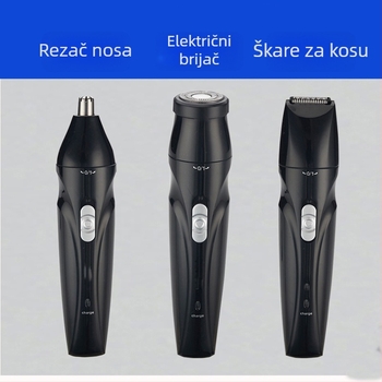 Tri u jednom električni trimer za nosne dlačice, ABS kućište, punjivi, 125 g, nije za pranje