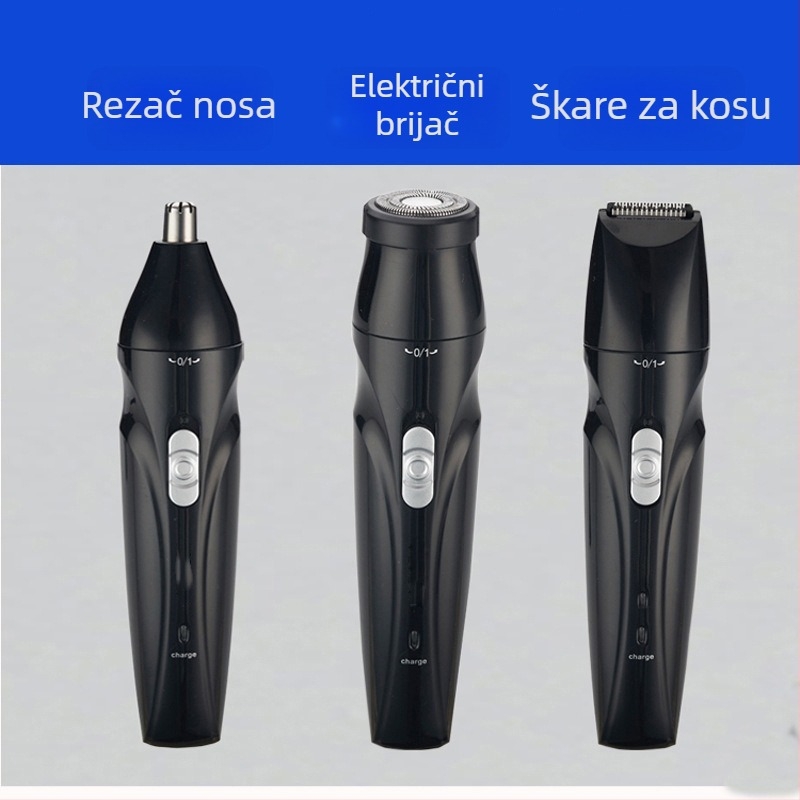 Tri u jednom električni trimer za nosne dlačice, ABS kućište, punjivi, 125 g, nije za pranje