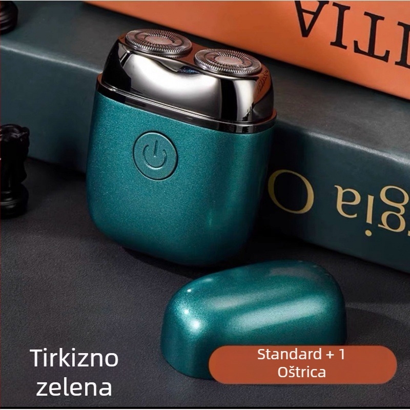 Električni brijač X1, rotirajuća glava s dvije oštrice, ugrađena baterija 500-800 mAh, punjiva, četkasti motor, plutajuća glava, radno vrijeme do 90 minuta