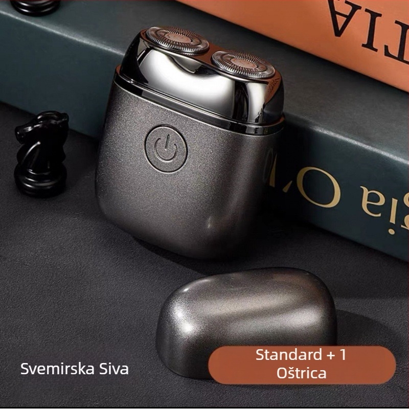 Električni brijač X1, rotirajuća glava s dvije oštrice, ugrađena baterija 500-800 mAh, punjiva, četkasti motor, plutajuća glava, radno vrijeme do 90 minuta