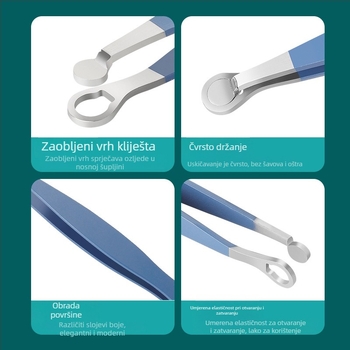 Trim za nosne dlake od nehrđajućeg čelika, ručni, periv, bez baterije