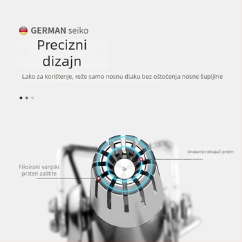 Zhuoqi trimer za nosne dlake – nehrđajući čelik, napajanje iz mreže, potpuno periv