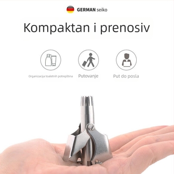 Zhuoqi trimer za nosne dlake – nehrđajući čelik, napajanje iz mreže, potpuno periv