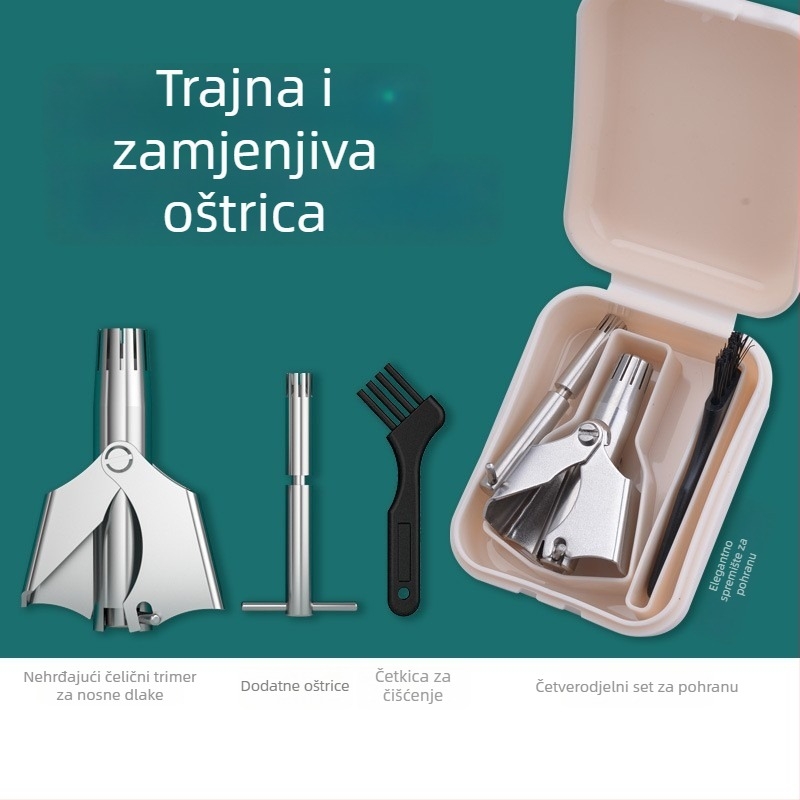 Zhuoqi trimer za nosne dlake – nehrđajući čelik, napajanje iz mreže, potpuno periv
