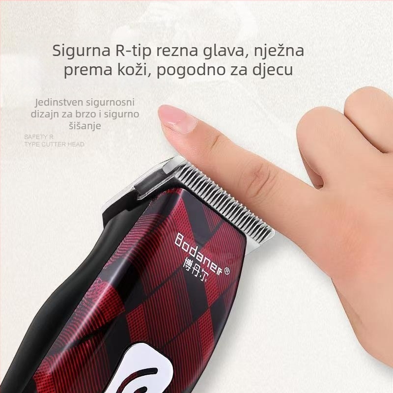 Kablom povezani aparat za šišanje kose za salon, model 518 nadograđeni, kabel duljine 4 m, snaga 28 W, oštrice od nehrđajućeg čelika, pogodno za odrasle i djecu