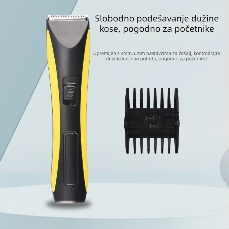 Šišač kose - baterijsko napajanje, brushless motor, oštrica od nehrđajućeg čelika, izmjenjiva baterija 300–500 mAh, radno vrijeme 0–1 h