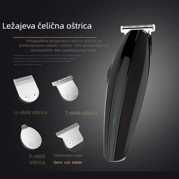 Električni kliper za kosu JM-658 – keramička oštrica, odvojiva glava za rezanje, četiri vrste oštrica, USB punjenje