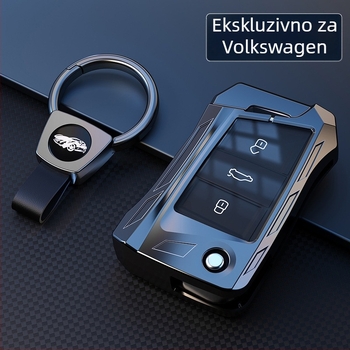 Kryt za ključ Volkswagen od cinkovog legura sa kopčom, vrhunski, bez prilagodbe