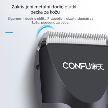 Conff KF-T123 Električni uređaj za šišanje kose s keramičkom oštricom, dvostruko napajanje (punjenje ili priključak), vodootporan i periv, univerzalna uporaba