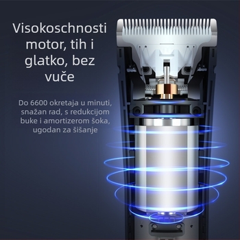 Conff KF-T123 Električni uređaj za šišanje kose s keramičkom oštricom, dvostruko napajanje (punjenje ili priključak), vodootporan i periv, univerzalna uporaba