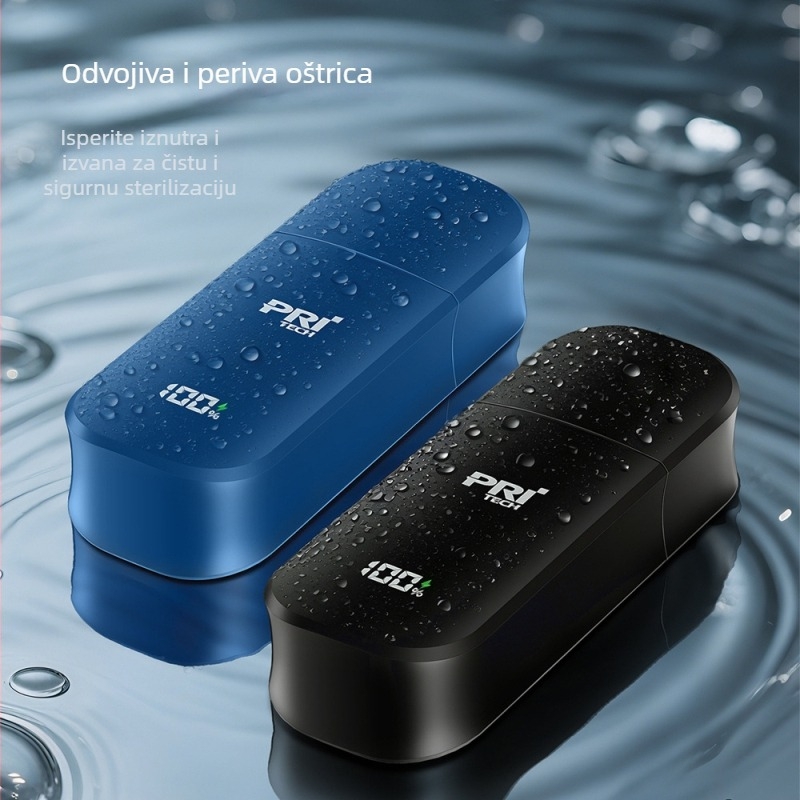 Električni trimer za nosne dlačice s ABS kućištem; uklonjiva i periva oštrica; ugrađena baterija; trajanje baterije više od 7 dana