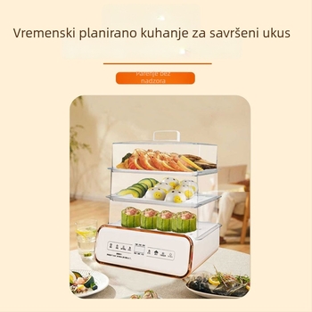 Električni parni lonac s trostrukim slojem, kapacitet 24 L, dodirno upravljanje, 800 W, 220 V/50 Hz