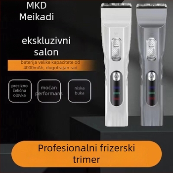 MUCATI profesionalni električni šišač za kosu za salon – tih rad ispod 36 dB, četkasti motor, oštrice od nehrđajućeg čelika, ugrađena baterija, odvojiva oštrica za pranje pod vodom