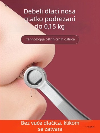 Trimer za nosne dlačice s kružnim dizajnom, napajan putem mreže, bez baterije