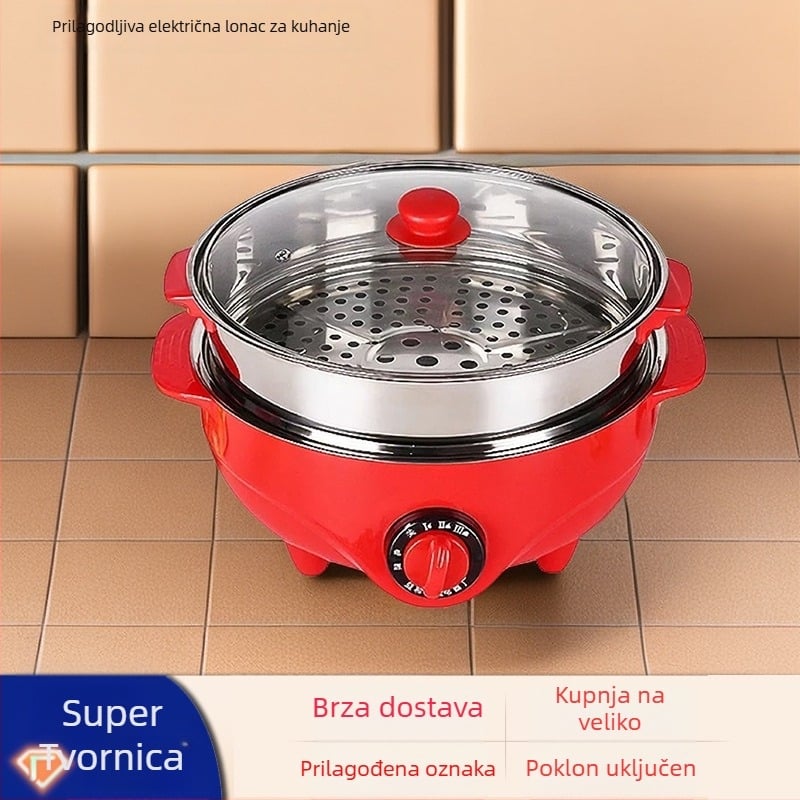 Električni parni lonac s dva sloja, 600W, kapacitet <6 L, nehrđajuća unutarnja posuda, pogodan za 6+ osoba, marka Liyou
